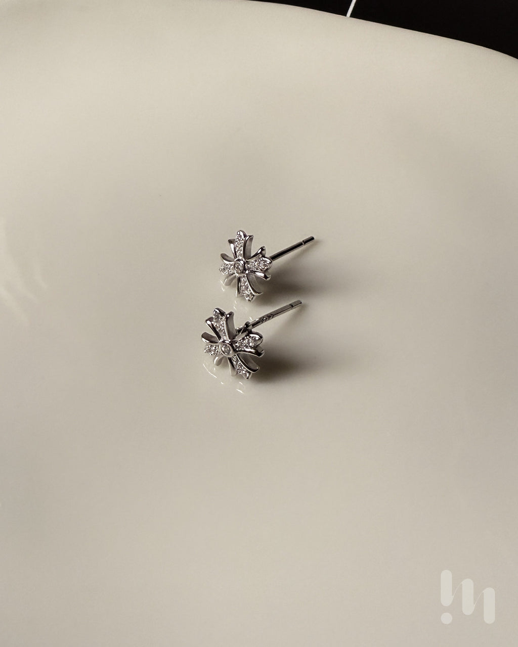 雪光鋯石純銀 耳環