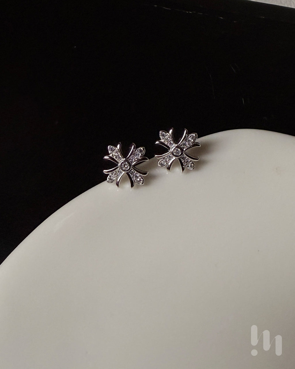 雪光鋯石純銀 耳環