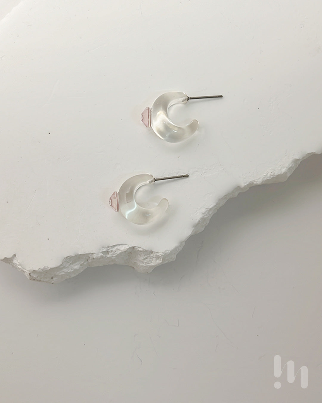 柔霧透明幻光 抗敏感 耳環